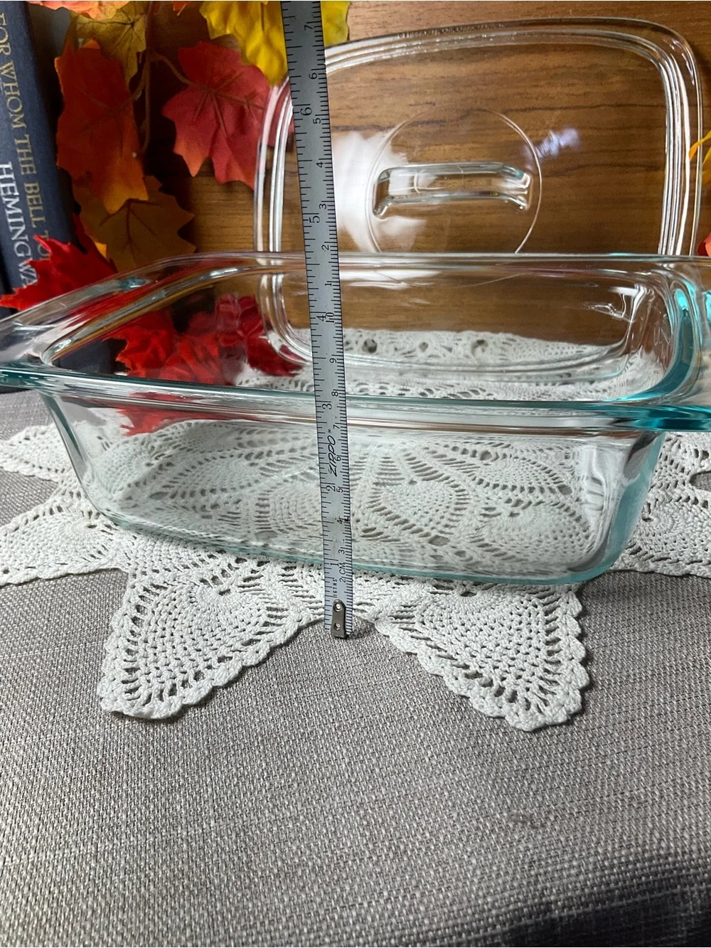 Pyrex Easy Grab 2 Qt Clear Glass Casserole Dish with Lid C-024 & C-624